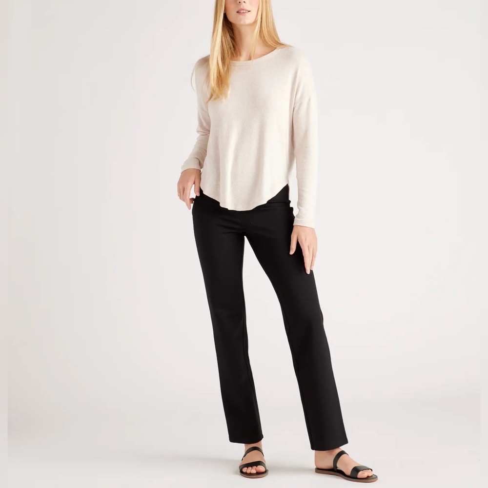 Quince regular  Ultra-Stretch Ponte Straight Leg Pant  NWT Black